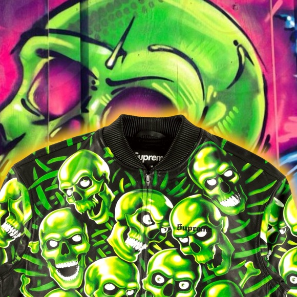 Supreme Skull Pile 💀 Leather Jacket 🧥 - Picture 2 of 8